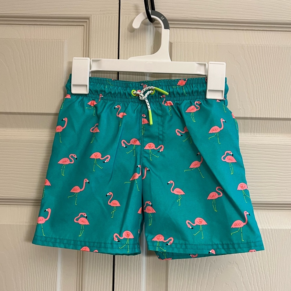 Cat & Jack Flamingo 4t Boys Swim Trunks